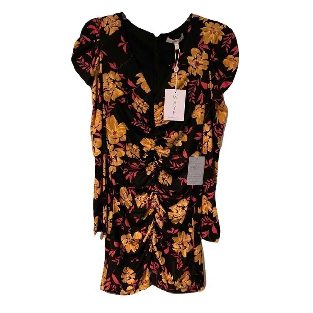 WAYF Ruched Mini Dress - Picture 6 of 10